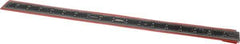 SPI - 18" Long, 1/100, 1/64, 1/50, 1/32" Graduation, Rigid Steel Rule - 16R Graduation Style, 1-1/8" Wide, Black, Black Chrome Finish - Industrial Tool & Supply