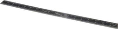 SPI - 18" Long, 1/64, 1/32" and 0.5, 1mm Graduation, Rigid Steel Rule - English/Metric Graduation Style, 1-1/8" Wide, Black, Black Chrome Finish - Industrial Tool & Supply