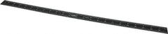SPI - 24" Long, 1/100, 1/64, 1/32, 1/10" Graduation, Rigid Steel Rule - 5R Graduation Style, 1-1/8" Wide, Black, Black Chrome Finish - Industrial Tool & Supply