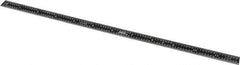 SPI - 12" Long, 1/64, 1/50, 1/32, 1/10" Graduation, Flexible Steel Rule - 3R Graduation Style, 1/2" Wide, Black, Black Chrome Finish - Industrial Tool & Supply