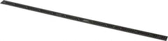 SPI - 12" Long, 1/100, 1/64, 1/50, 1/32" Graduation, Flexible Steel Rule - 16R Graduation Style, 1/2" Wide, Black, Black Chrome Finish - Industrial Tool & Supply