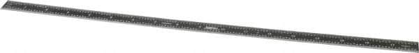 SPI - 18" Long, 1/64, 1/50, 1/32, 1/10" Graduation, Flexible Steel Rule - 3R Graduation Style, 3/4" Wide, Black, Black Chrome Finish - Industrial Tool & Supply