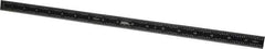 SPI - 18" Long, 1/100, 1/64, 1/32, 1/10" Graduation, Flexible Steel Rule - 5R Graduation Style, 3/4" Wide, Black, Black Chrome Finish - Industrial Tool & Supply