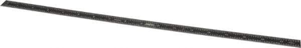 SPI - 18" Long, 1/100, 1/64, 1/50, 1/32" Graduation, Flexible Steel Rule - 16R Graduation Style, 3/4" Wide, Black, Black Chrome Finish - Industrial Tool & Supply