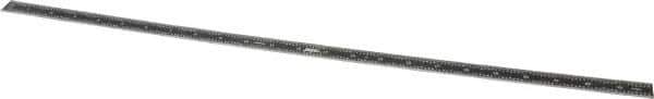 SPI - 24" Long, 1/64, 1/50, 1/32, 1/10" Graduation, Flexible Steel Rule - 3R Graduation Style, 3/4" Wide, Black, Black Chrome Finish - Industrial Tool & Supply