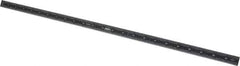 SPI - 24" Long, 1/100, 1/64, 1/32, 1/10" Graduation, Flexible Steel Rule - 5R Graduation Style, 3/4" Wide, Black, Black Chrome Finish - Industrial Tool & Supply