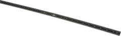 SPI - 24" Long, 1/100, 1/64, 1/50, 1/32" Graduation, Flexible Steel Rule - 16R Graduation Style, 3/4" Wide, Black, Black Chrome Finish - Industrial Tool & Supply