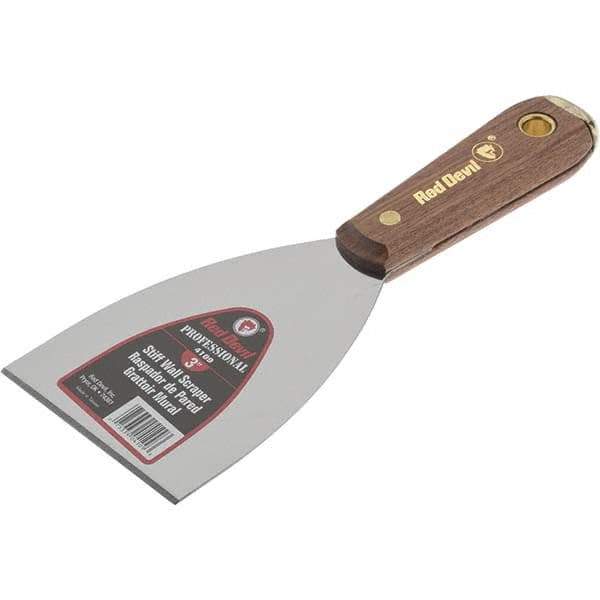 Red Devil - Putty & Taping Knives - 3" STIFF RED DEVIL ZIP-AWAY SCRAPR - Industrial Tool & Supply