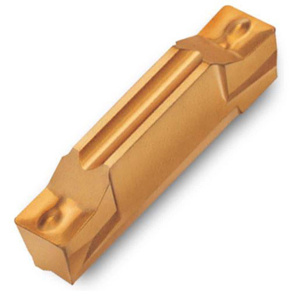 Grooving Insert: TDFTT TT5100, Solid Carbide TiN, TiCN, Al2O3 & TiN Finish, Right Hand, 0.118″ Cutting Width, Series TDFT-E
