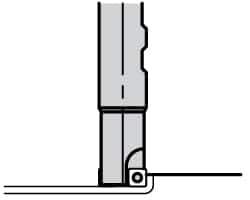 Kennametal - EP1848 GD Grade KC725M Carbide Milling Insert - TiN/TiCN/TiN Finish, 0.217" Thick, 4.8mm Corner Radius - Industrial Tool & Supply
