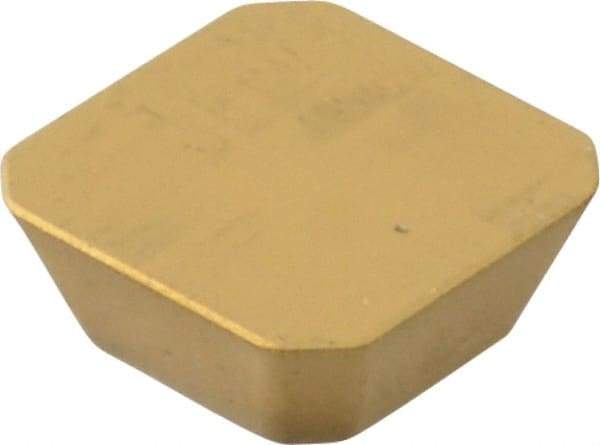 Kennametal - SEKN43 GN Grade KC725M Carbide Milling Insert - TiN/TiCN/TiN Finish, 3/16" Thick, 1/2" Inscribed Circle, 1mm Corner Radius - Industrial Tool & Supply