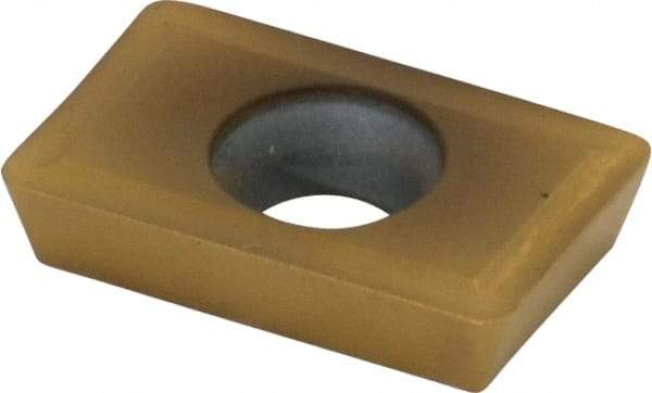 Kennametal - XDMT150308 Grade KC735M Carbide Milling Insert - TiN Finish, 0.1252" Thick, 0.8mm Corner Radius - Industrial Tool & Supply