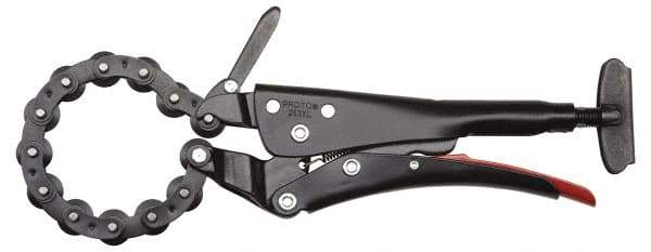 Proto - 9-27/32" OAL Standard Jaw Locking Chain Pipe Cutters - 1-3/32" Jaw Width, 2-61/64" Jaw Opening, Standard Handle - Industrial Tool & Supply