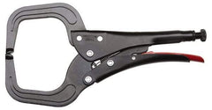 Proto - 11-3/16" OAL C-Clamp Locking Pliers - 15/32" Jaw Width, 3-45/64" Jaw Depth, 3-15/16" Jaw Opening, Standard Handle - Industrial Tool & Supply