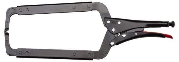Proto - 18-1/2" OAL C-Clamp Locking Pliers - 15/32" Jaw Width, 10-15/64" Jaw Depth, 10-15/64" Jaw Opening, Standard Handle - Industrial Tool & Supply