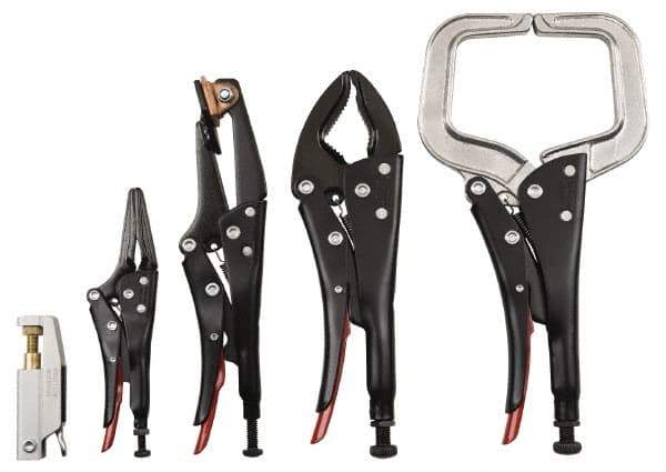 Proto - 5 Piece Welding Locking Plier Set - Comes in Plastic Pouch - Industrial Tool & Supply