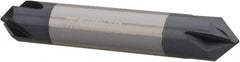Made in USA - 1/2" Diam 4 Flute Double End Solid Carbide Chamfer Mill - Industrial Tool & Supply