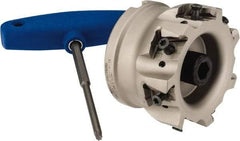 Iscar - 7 Inserts, 3" Cut Diam, 1" Arbor Diam, 0.63" Max Depth of Cut, Indexable Square-Shoulder Face Mill - 0/90° Lead Angle, 2" High, T490 LN.T 1607 Insert Compatibility, Through Coolant, Series Helitang - Industrial Tool & Supply