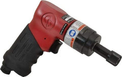 Chicago Pneumatic - 1/4" Bit Holder, 2,200 RPM, Pistol Grip Handle Air Screwdriver - 124 In/Lb Torque, 1/4 NPT Inlet, 2.5 CFM - Industrial Tool & Supply