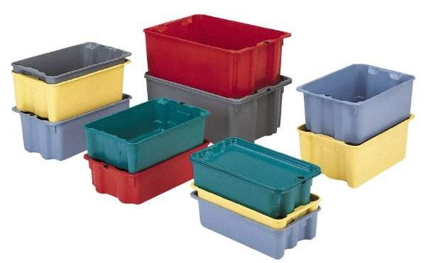 LEWISBins+ - 500 Lb Load Capacity Yellow Fiberglass Tote Container - Stacking, Nesting, 24.3" Long x 14.8" Wide x 5.1" High - Industrial Tool & Supply