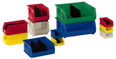 LEWISBins+ - 40 Lb. Load Capacity, 10-7/8" Deep, Green Polypropylene Hopper Stacking Bin - 5" High x 11" Wide x 10-7/8" Long - Industrial Tool & Supply