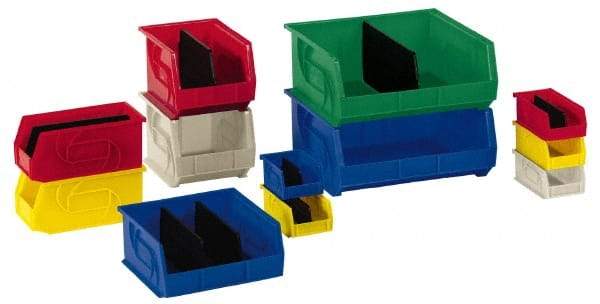 LEWISBins+ - 40 Lb. Load Capacity, 10-7/8" Deep, Blue Polypropylene Hopper Stacking Bin - 5" High x 11" Wide x 10-7/8" Long - Industrial Tool & Supply