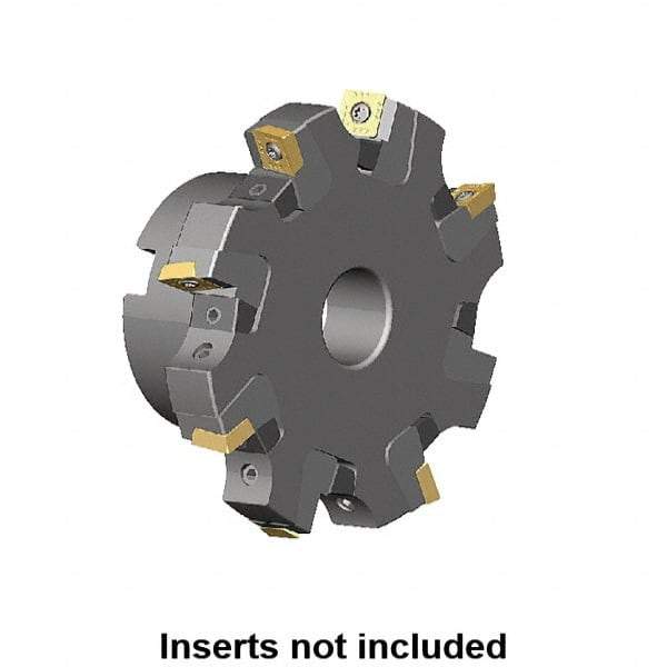 Kennametal - Shell Mount Connection, 0.63" Cutting Width, 2.2996" Depth of Cut, 250mm Cutter Diam, 2.3622" Hole Diam, 18 Tooth Indexable Slotting Cutter - KSSM Toolholder, SP.T 10T3.. Insert, Neutral Cutting Direction - Industrial Tool & Supply
