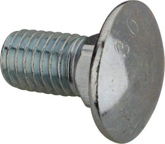 Value Collection - 1/2-13 UNC 1" Length Under Head, Standard Square Neck, Carriage Bolt - Grade 2 Steel, Zinc-Plated Finish - Industrial Tool & Supply