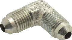 Parker - 1/4" Tube OD, 37° Steel Flared Tube Union Elbow - Flare x Flare Ends - Industrial Tool & Supply