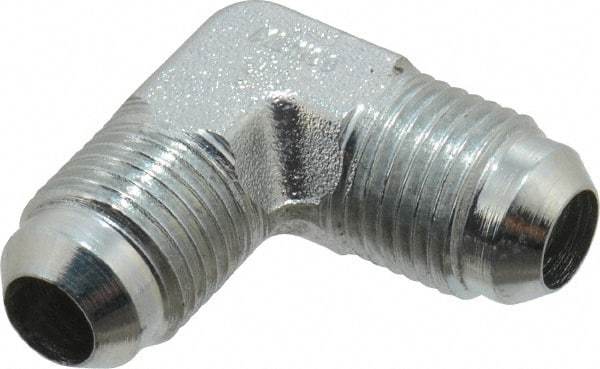 Parker - 3/8" Tube OD, 37° Steel Flared Tube Union Elbow - Flare x Flare Ends - Industrial Tool & Supply