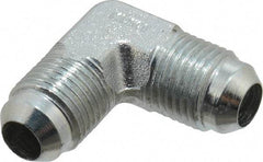 Parker - 3/8" Tube OD, 37° Steel Flared Tube Union Elbow - Flare x Flare Ends - Industrial Tool & Supply
