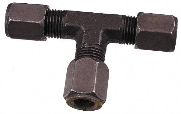 Parker - Metal Flareless Bite Tube Union Tee - 3/4 NPTF - Industrial Tool & Supply