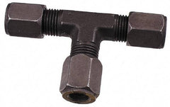 Parker - Metal Flareless Bite Tube Union Tee - 3/4 NPTF - Industrial Tool & Supply