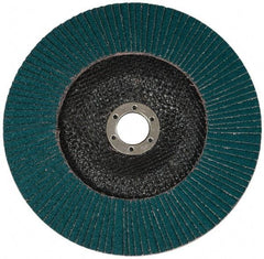 3M - 120 Grit, 7" Disc Diam, 7/8" Center Hole, Type 27 Zirconia Alumina Flap Disc - Cloth Backing, Arbor Attaching System, Coated - Industrial Tool & Supply