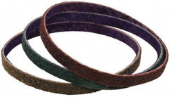 3M - 1/4" Wide x 24" OAL, Aluminum Oxide Abrasive Belt - Aluminum Oxide, Medium, Nonwoven, Series DF-BL - Industrial Tool & Supply