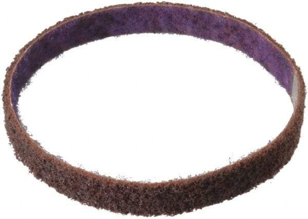 3M - 1/2" Wide x 12" OAL, Aluminum Oxide Abrasive Belt - Aluminum Oxide, Medium, Nonwoven, Series DF-BL - Industrial Tool & Supply