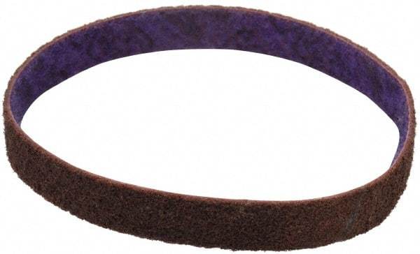 3M - 3/4" Wide x 18" OAL, Aluminum Oxide Abrasive Belt - Aluminum Oxide, Medium, Nonwoven, Series DF-BL - Industrial Tool & Supply
