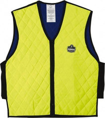 Ergodyne - Size L, Lime Cooling Vest - 38 to 42" Chest, Zipper Front, Nylon - Industrial Tool & Supply