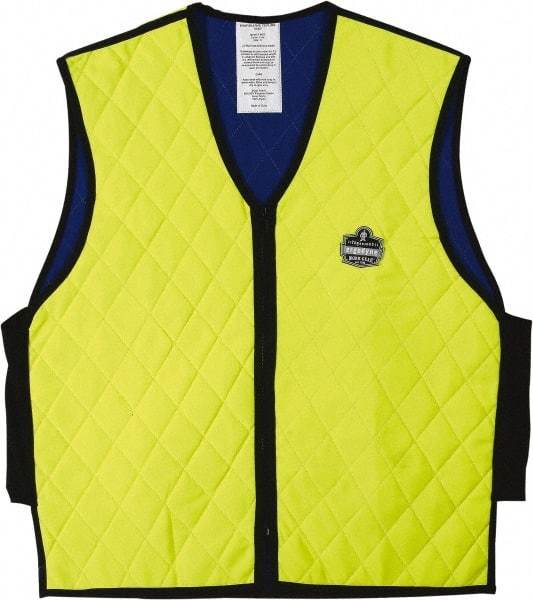 Ergodyne - Size XL, Lime Cooling Vest - 42 to 46" Chest, Zipper Front, Nylon - Industrial Tool & Supply