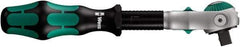 Wera - 3/8" Drive Round Head Ratchet - Satin Finish, 8" OAL, 72 Gear Teeth, Ergonomic with Speed Tube Handle, Locking Flex Head - Industrial Tool & Supply