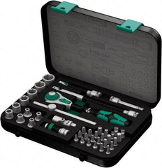 Wera - 41 Piece 1/4" Drive Socket & Bit Set - Comes in Molded Steel Case with High Density Foam Insert - Industrial Tool & Supply