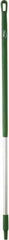 Vikan - 51 x 1-1/4" Aluminum Squeegee Handle - European Threaded Connection, Green - Industrial Tool & Supply