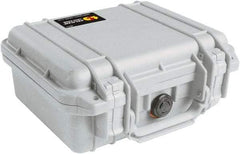 Pelican Products, Inc. - 9-11/16" Wide x 4-7/8" High, Clamshell Hard Case - Silver, Polyethylene - Industrial Tool & Supply