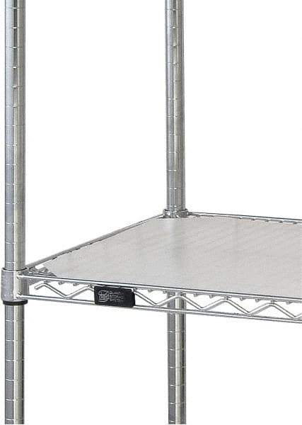 Quantum Storage - 24" Wide, Open Shelving Accessory/Component - HDPE, Polyethylene Finish, 72" Long, Use with Wire Shelving Units - Industrial Tool & Supply