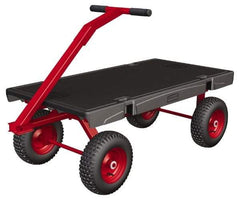 Rubbermaid - 2,000 Lb Capacity Structural Foam/Steel Wagon Truck - Structural Foam Deck, 30" OAW, Rubber Casters - Industrial Tool & Supply