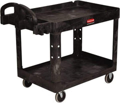 Rubbermaid - 500 Lb Capacity, 17" Wide x 38-3/8" Long x 32-3/4" High Standard Utility Cart - 2 Shelf, Plastic - Industrial Tool & Supply