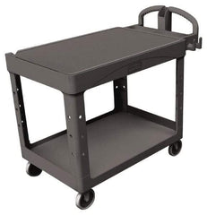Rubbermaid - 750 Lb Capacity, 25" Wide x 53-5/8" Long x 32-1/4" High Standard Utility Cart - 2 Shelf, Plastic - Industrial Tool & Supply