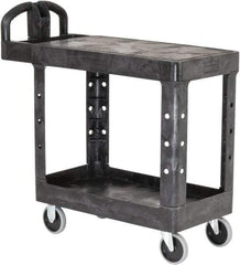 Rubbermaid - 500 Lb Capacity, 17" Wide x 38-3/8" Long x 32-1/4" High Standard Utility Cart - 2 Shelf, Plastic - Industrial Tool & Supply