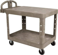 Rubbermaid - 500 Lb Capacity, 25" Wide x 43-7/8" Long x 32-1/4" High Standard Utility Cart - 2 Shelf, Plastic - Industrial Tool & Supply