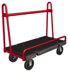 Rubbermaid - 2,000 Lb Capacity Structural Foam/Steel Panel Truck - Structural Foam Deck, 24" OAW, Polyolefin Casters - Industrial Tool & Supply